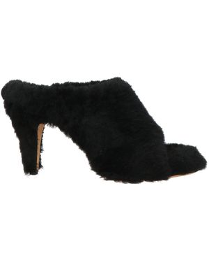 KHAITE Sandals Shearling - Black
