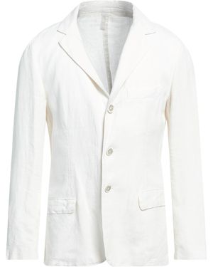 120% Lino Blazer Linen - White