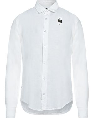 Blauer Hemd - Weiß