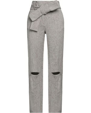 Malloni Off Pants Cotton, Linen - Gray