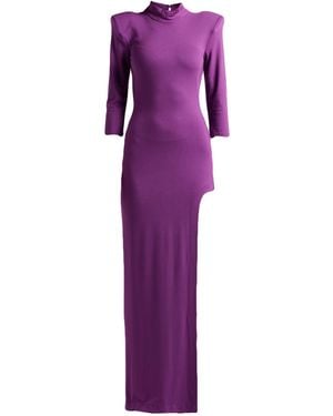 MATILDE COUTURE Maxi Dress Polyester, Elastane - Purple