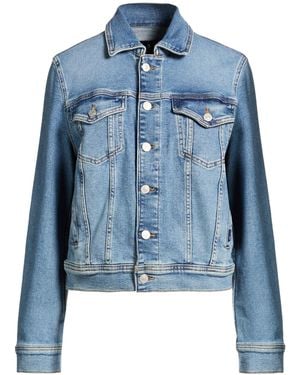 7 For All Mankind Denim Outerwear Cotton, Modal, Elastomultiester, Elastane - Blue