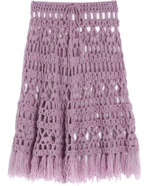 Hemisphere Midi Skirt Cashmere, Cotton - Purple