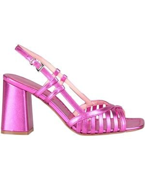 Anna F. Sandals Leather - Pink