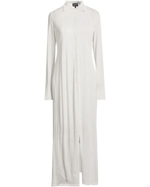 Giorgio Armani Light Maxi Dress Virgin Wool, Lyocell, Polyamide - White