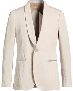 Boglioli Cream Blazer Lyocell, Linen - Natural