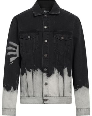 MSGM Jeansjacke/-mantel - Schwarz