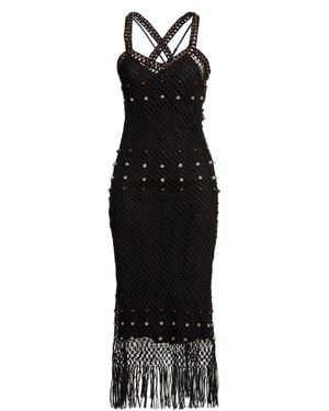 Wales Bonner Maxi Dress Cotton - Black