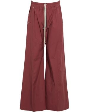 Rick Owens Pants Cotton, Elastane - Red