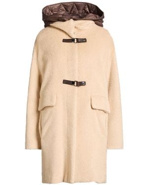 Moorer Coat Alpaca Wool, Virgin Wool - Natural