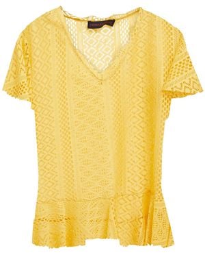 Trussardi Top Polyester - Yellow