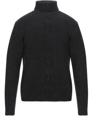 Yes-Zee Rollkragenpullover - Schwarz