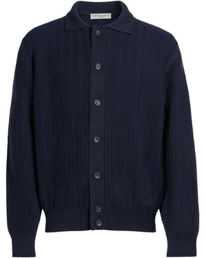 FILIPPO DE LAURENTIIS Midnight Cardigan Merino Wool - Blue
