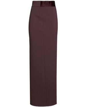 Elisabetta Franchi Plum Maxi Skirt Polyester, Elastane - Purple