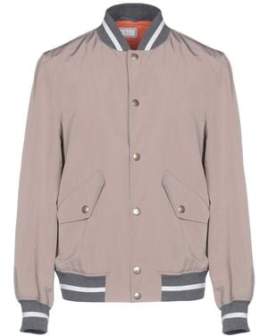 Brunello Cucinelli Taupe Jacket Polyester, Cotton - Gray