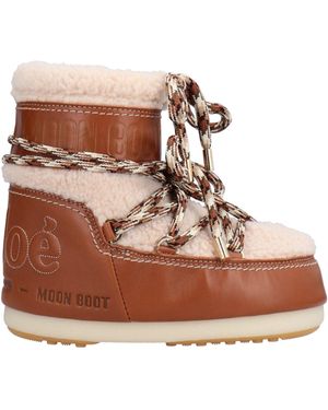 CHLOÉ x MOON BOOT Ankle Boots Shearling - Brown