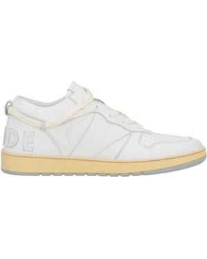 Rhude Sneakers Leather, Textile Fibers - White