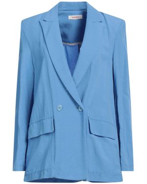 Kontatto Pastel Blazer Viscose, Linen - Blue