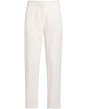P.A.R.O.S.H. P.A.R.O..H. Cream Trousers Polyester - White