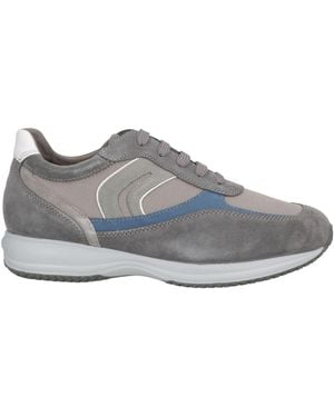 Geox Sneakers Leather, Textile Fibers - Gray