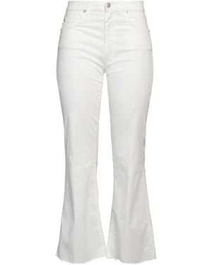 People Trousers Cotton, Elastane - White