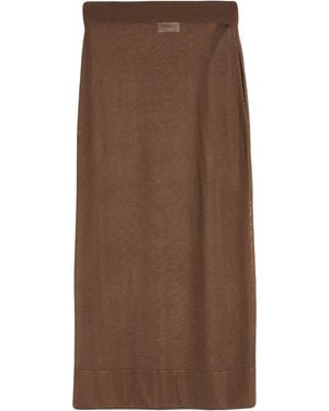 Saint Laurent Midi Skirts - Brown