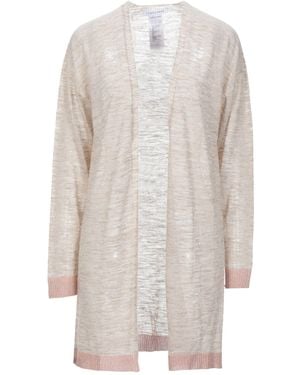 Caractere Cardigan Linen, Polyester, Viscose, Metallic Fiber - White