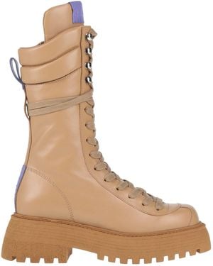 3Juin Camel Ankle Boots Leather - Natural