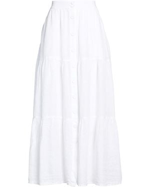120% Lino Maxi Skirt - White