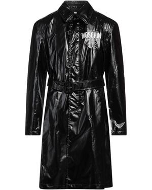 Moschino X Smiley World Overcoat & Trench Coat Polyester - Black