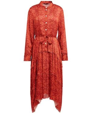 High Tech Midi Dress Polyester - Red