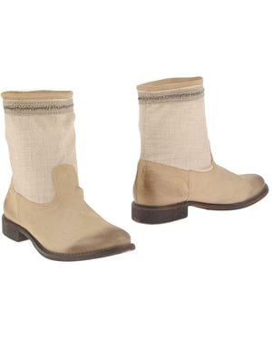 Twinset Ankle Boots Textile Fibres - Natural