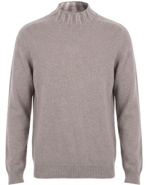 AROVESCIO Turtleneck Merino Wool, Cashmere - Gray