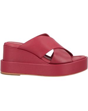 Paloma Barceló Burgundy Sandals Leather - Red