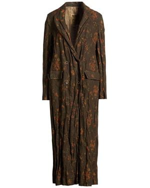 Uma Wang Overcoat & Trench Coat Cotton, Metal - Brown