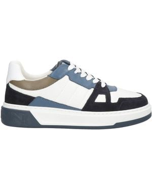 Baldinini Trainers Leather, Textile Fibres - Blue