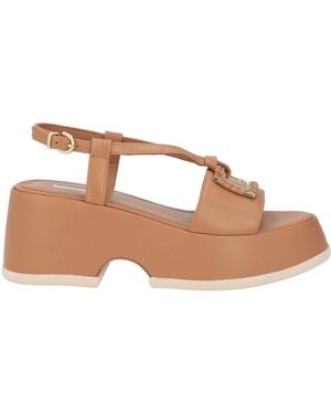 Jeannot Camel Sandals Leather - Brown