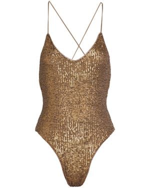 Norma Kamali Bodysuit Polyester, Eco Polyester - Brown
