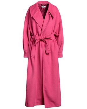 Jijil Fuchsia Coat Polyester, Viscose - Pink