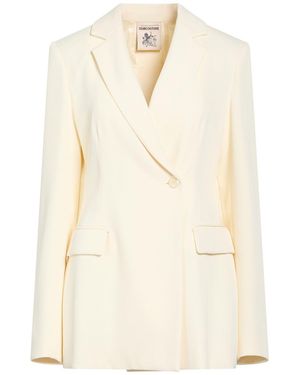 Semicouture Blazer Viscose, Virgin Wool - Natural