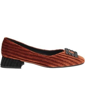 Luciano Barachini Rust Court Shoes Textile Fibres - Red