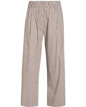 Myths Taupe Pants Cotton, Polyamide, Elastane - Gray