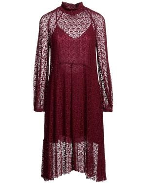 forte_forte Burgundy Midi Dress Cotton, Polyamide - Red