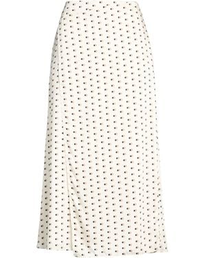 Marella Cream Midi Skirt Polyester - White