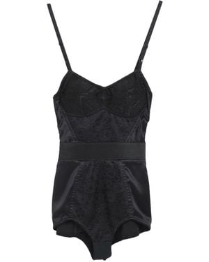 Dolce & Gabbana Bodysuit Polyamide, Silk, Elastane, Acetate - Black