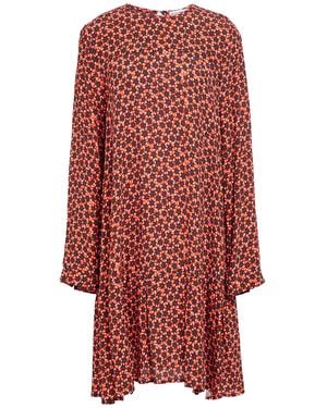 Attic And Barn Mini Dress Viscose - Red