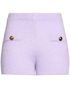 Twinset Shorts & Bermuda Shorts Polyamide, Mohair Wool, Wool - Purple