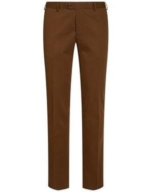Luigi Bianchi Pants Cotton - Brown