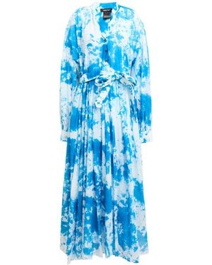 Avant Toi Midi Dress Cotton - Blue