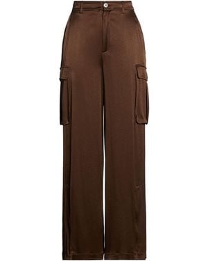 Semicouture Pants Acetate, Silk - Brown
